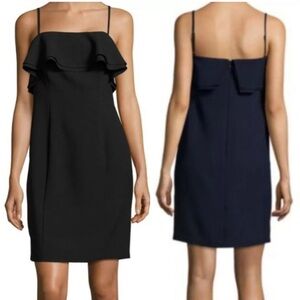 Karl Lagerfeld Black Ruffle Dress Size‎ 8